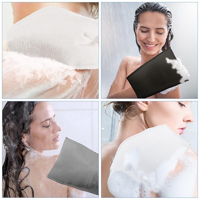 Tatuo 12 Pieces Korean Exfoliating Mitt Glove Italy Towel Body Skin Scrubber - Image 6