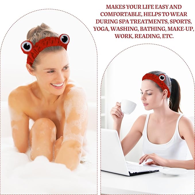 Jowmoy red Frog Eye Elastic Headband - Image 7