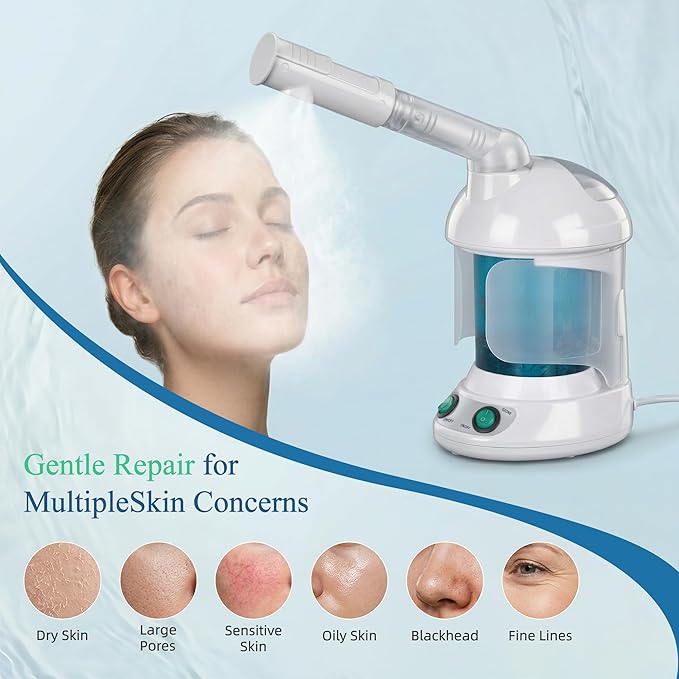 ZENY 3-in-1 Portable Facial Steamer and Hair Steamer, Humidifier, Nano Ionic - Image 3