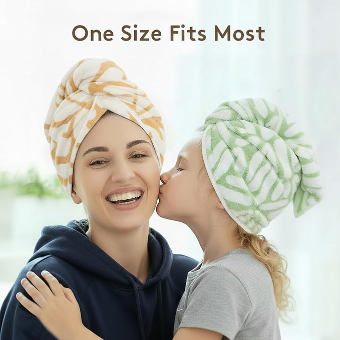 2-Pack Microfiber Hair dring Towel | 50% Faster Drying, Ultra Absorbent & Frizz - Image 6