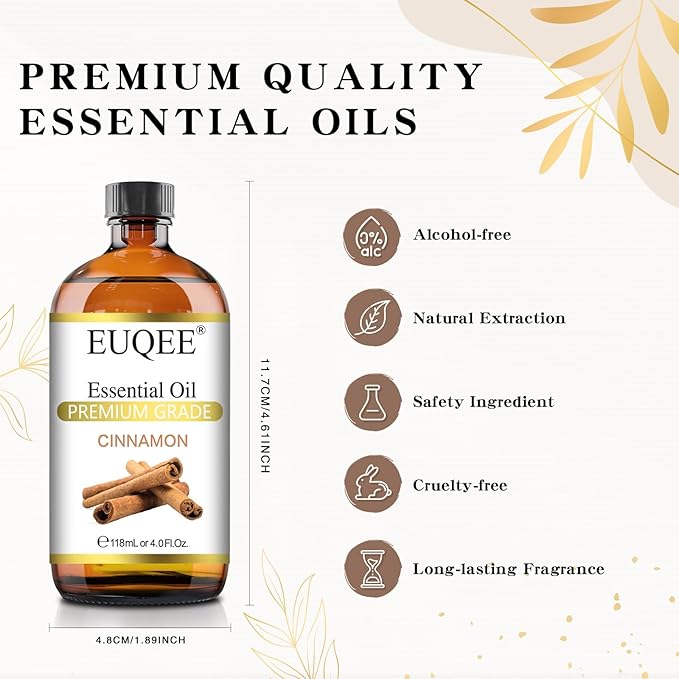 EUQEE Cinnamon Essential Oil 118ml Pure Essential Oil - Image 5