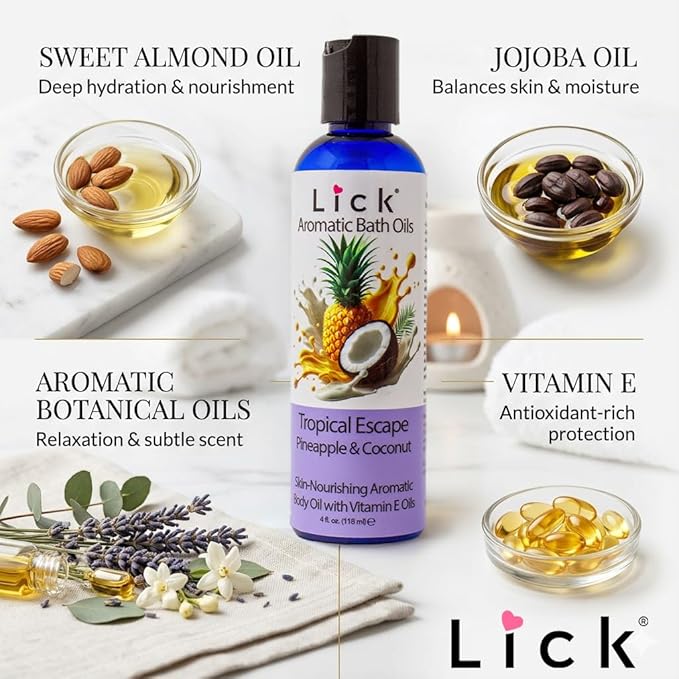 Lick Pineapple and Coconut Aromatic Bath Oil - Image 5