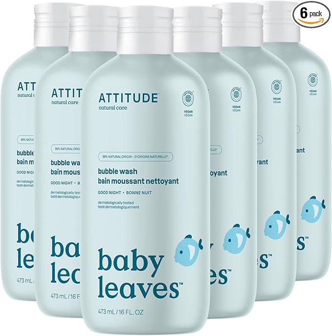 ATTITUDE Bubble Body Wash for Baby, EWG Verified, Dermatologically Tested by ATTITUDE