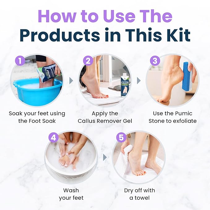Lavender Foot Soak & Callus Remover Gel Kit - Image 9