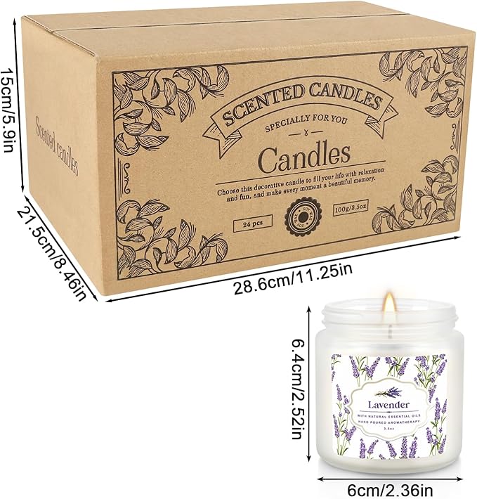 24 Pack Candles for Home Scented Aromatherapy Candles Gifts Set for Women - Image 2