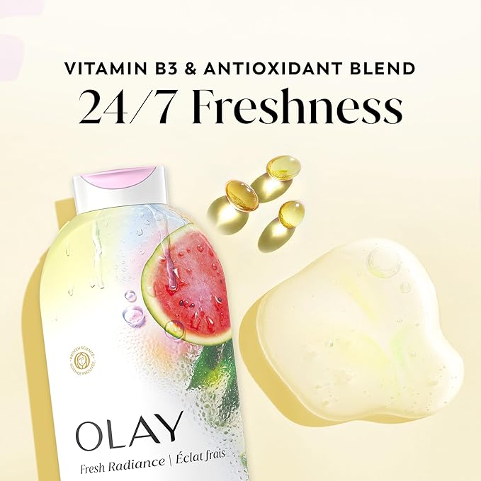 Olay Body Wash for Women, Fresh Radiance, 24/7 Skin-Loving Freshness, Visibly - Image 3