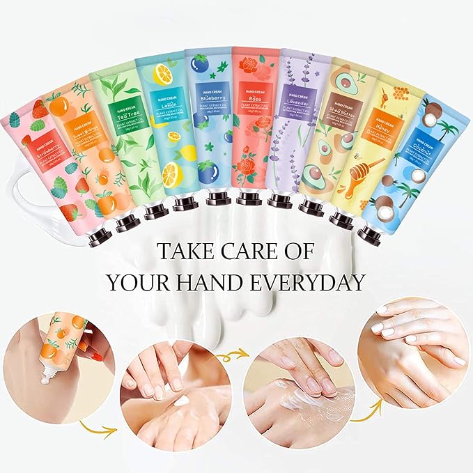 10 Pack Hand Cream for Dry Cracked Hands, Mothers Day Gifts, Teacher - Image 7