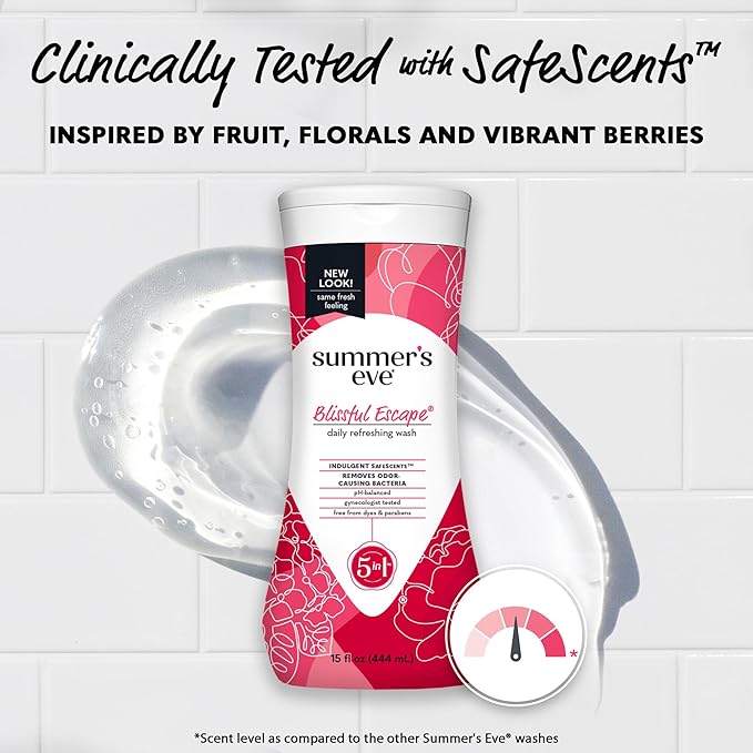 Summer's Eve Blissful Escape All-Over Daily Feminine Wash, pH-Balanced Body Wash - Image 6