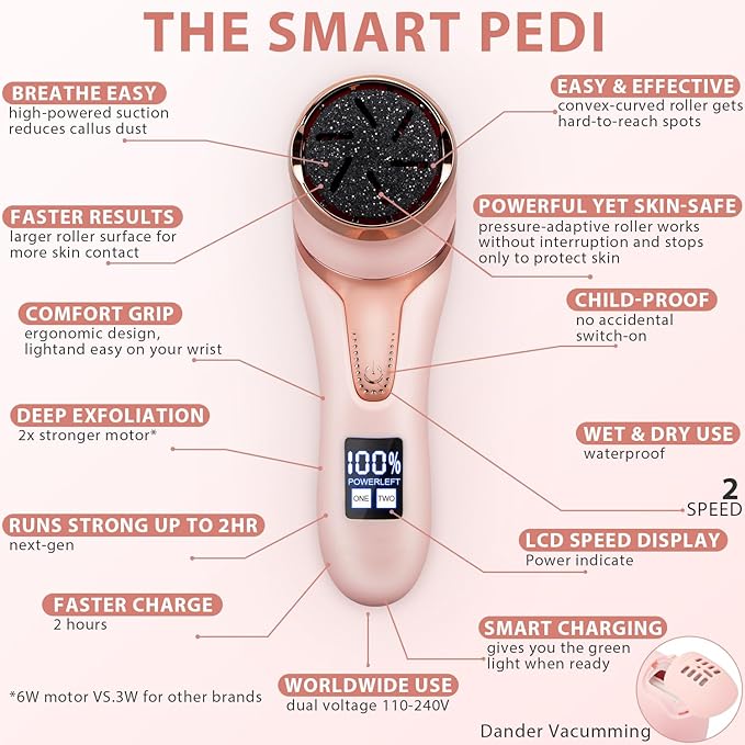 Electric Callus Remover for Feet, Rechargeable Foot Callus Remover Pedicure - Image 4