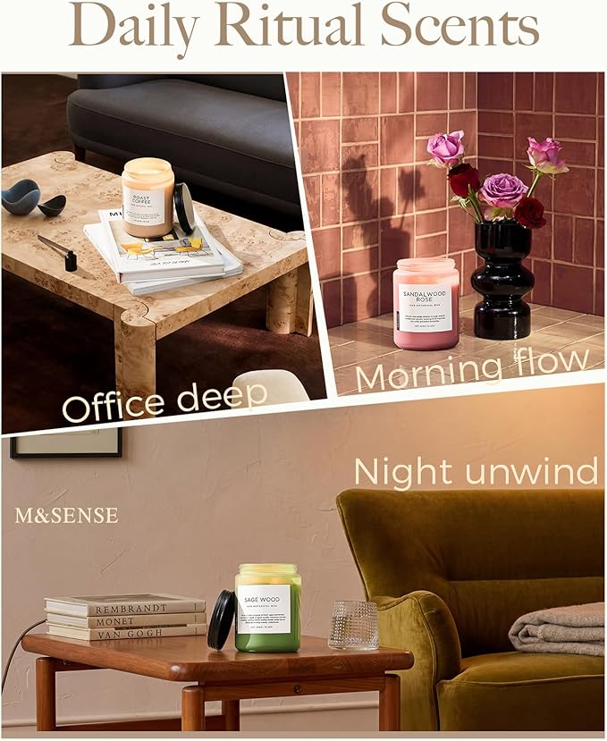 M&SENSE Juicy Watermelon Scented Candle, 19.4oz 110 Hours Clean Non Toxic - Image 8