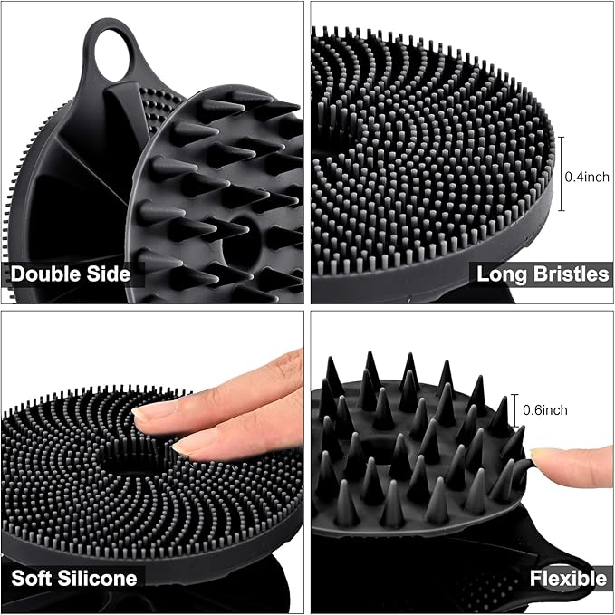 INNERNEED 2-in-1 Silicone Body Scrubber and Scalp Massager Shampoo Brush - Image 3