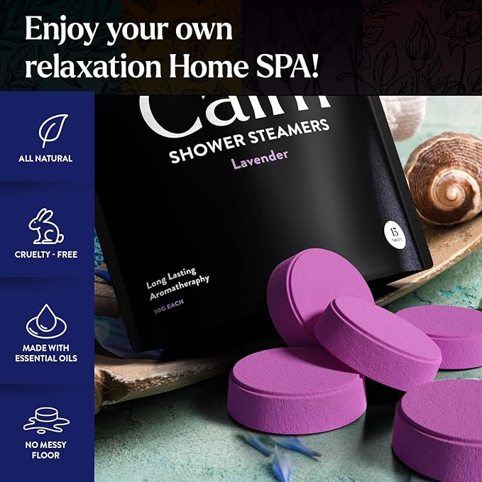 Miracle Made Lavender Aromatherapy Shower Steamers – Essential Oil Scented - Image 2