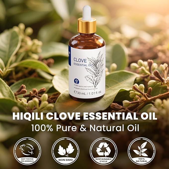 HIQILI 1 Fl Oz Clove Oil for Teeth and Gums, Oral Care, DIY Clean Spray - Image 2