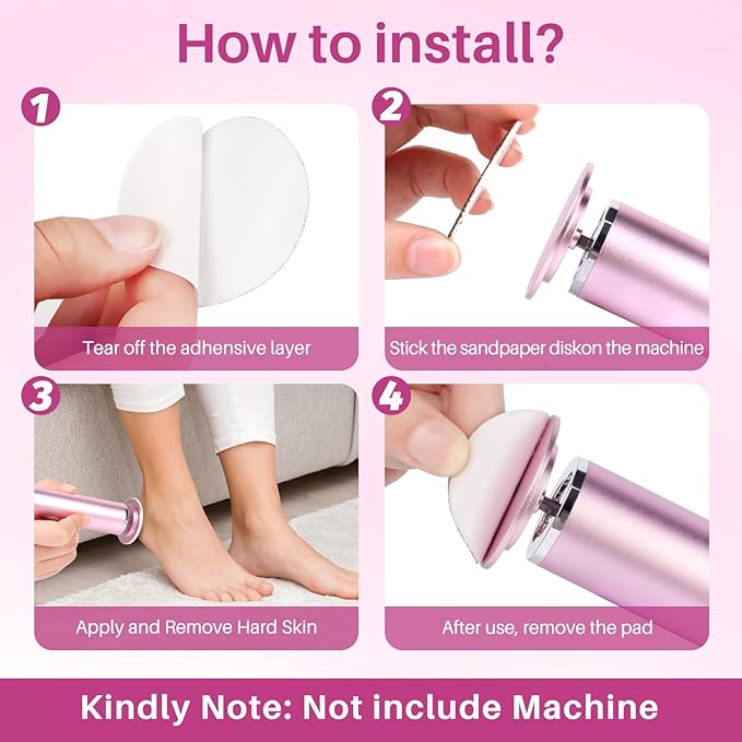 Replaceable Sandpaper for Electric Foot File: 120 Pcs/2 Box Feet Grinder for - Image 6