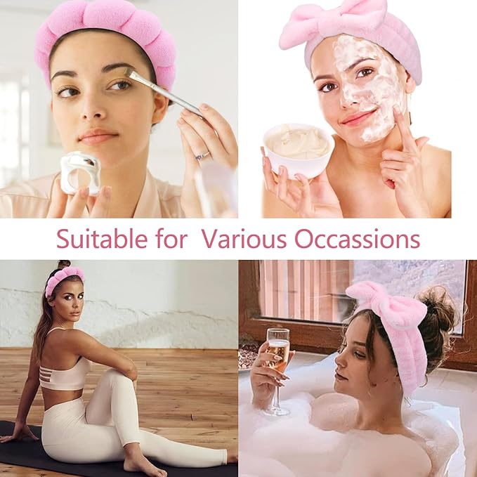 Chanaco Spa Headband, Makeup Accessory, Face Washing Wrist Bands, Teen Girl - Image 4