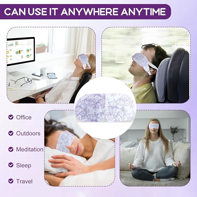XPCARE 32 Pack Steam Eye Masks for Dry Eyes, SPA Warm Sleep Eye Mask, - Image 7