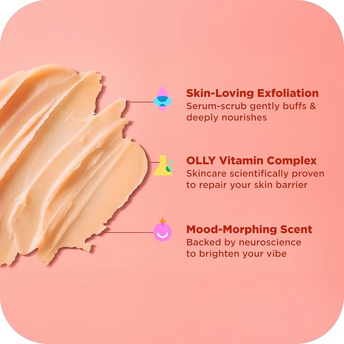 OLLY Bright Body Scrub with Ginseng, Caffeine & Vitamin C– Nourishing Cleanser - Image 6
