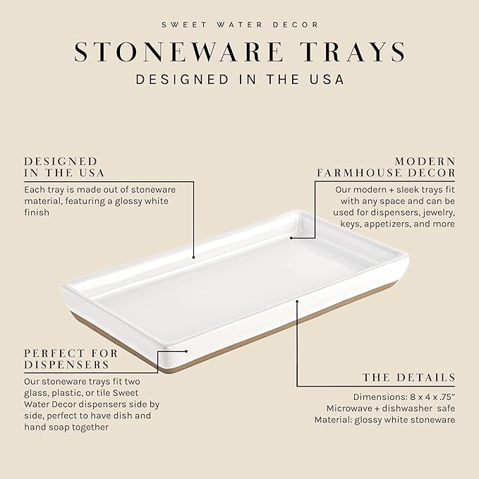 Sweet Water Decor Stoneware Tray - Image 8