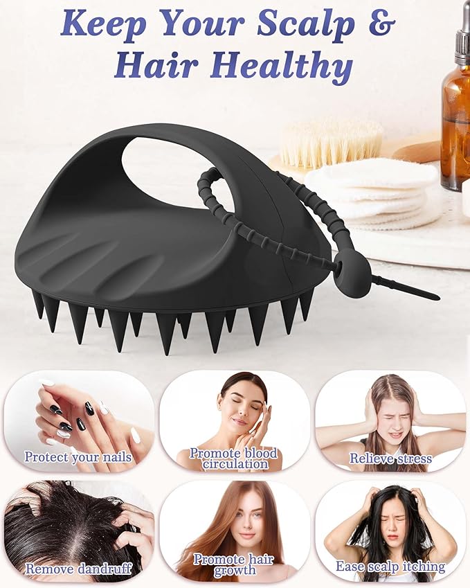 Manmihealth Large Hair Scalp Scrubber, One-piece Silicone Scalp Massager - Image 5