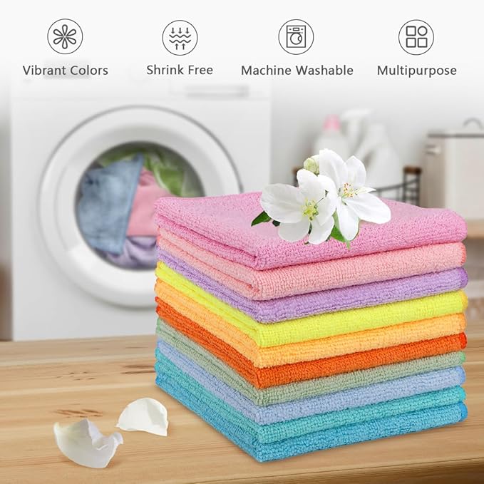 Orighty Washcloths, 20 Pack Microfiber Face Towels, Highly Absorbent and Soft - Image 6