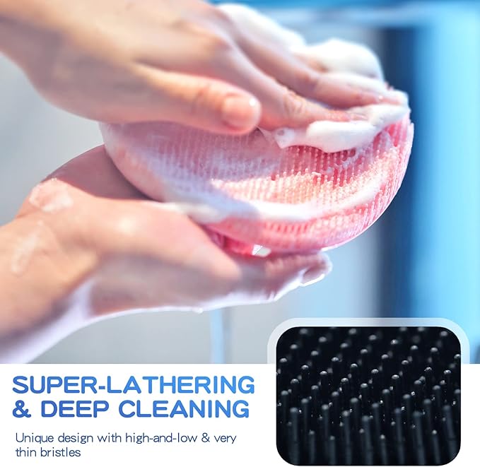 Manmihealth Silicone Back Scrubber & Soft Bath Glove, Silicone Scalp Massager - Image 5