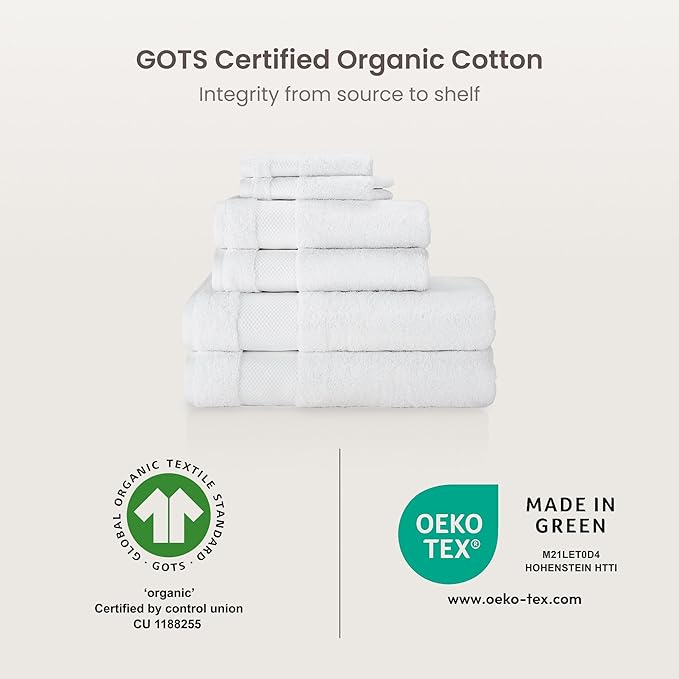 BIOWEAVES 100% Organic Cotton 700 GSM Plush Bath Towels 30" x 58" GOTS Certified - Image 8