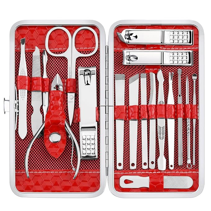 Cute Manicure Set for Women, Nail Clipper Grooming Kit for Teen Girls, by Yougai