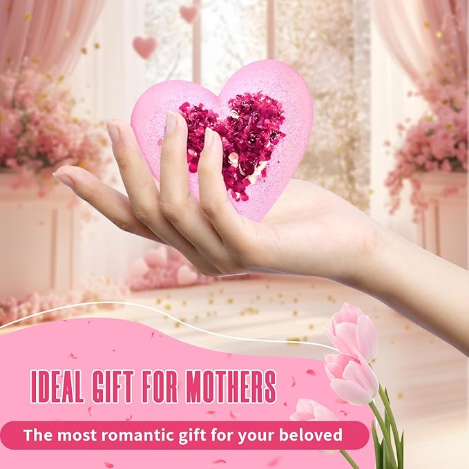 Bath Bombs for Women XXL, Basket Set for Mothers Day Gifts for Mom, Organic - Image 8