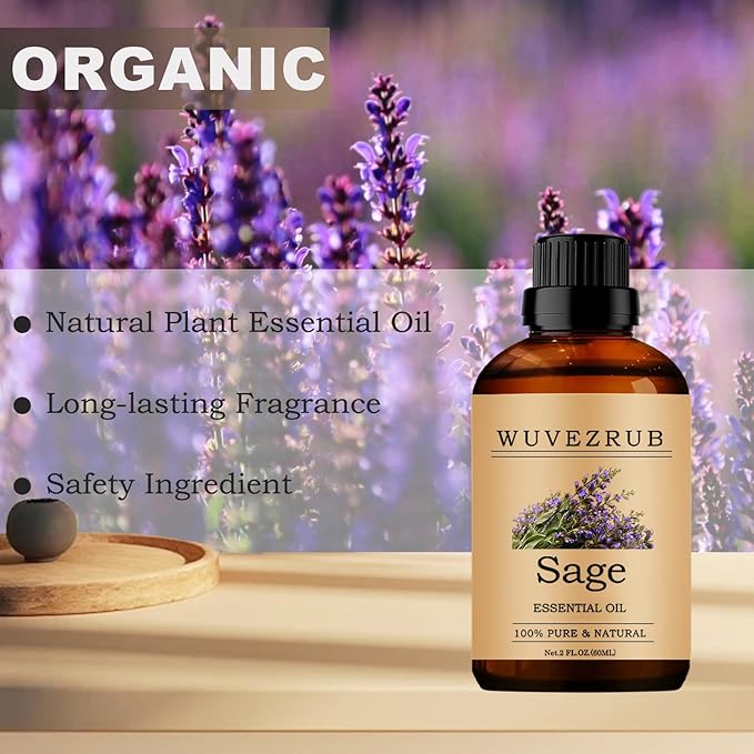 Sage Essential Oils, 60ML Pure and Natural Essential Oil - Image 4
