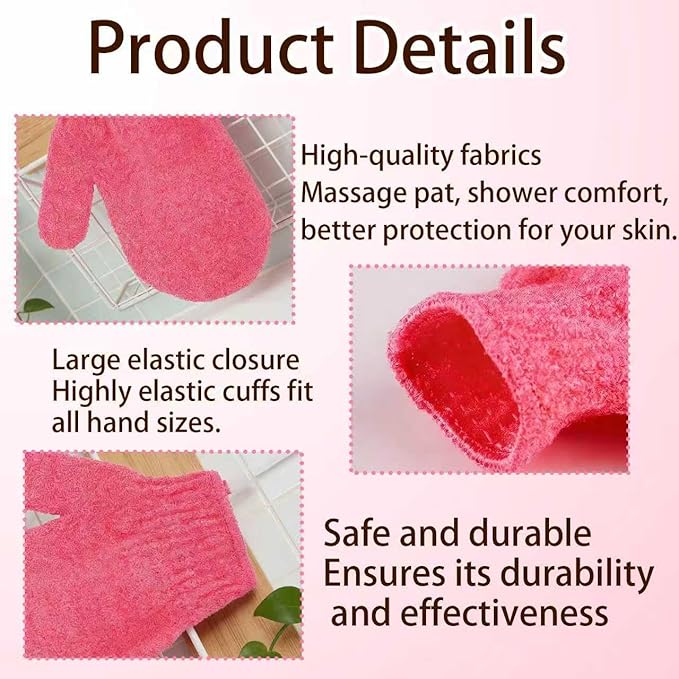 8Pcs Exfoliating Gloves -Shower Gloves - Image 2