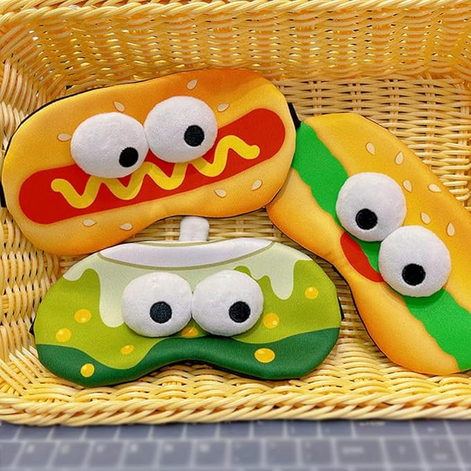 PERFECTSIGHT Sleep Eye Masks, Cute Plush Sleep Eye Cover Lightweight Adjustable - Image 8