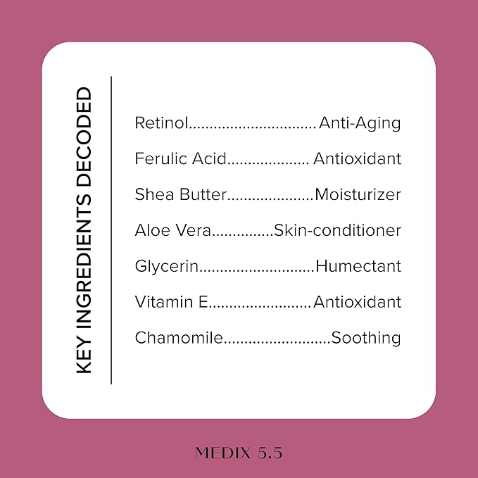 Medix 5.5 Retinol Body Lotion + Hyaluronic Acid Cream, Moisturizer Body & Face - Image 4