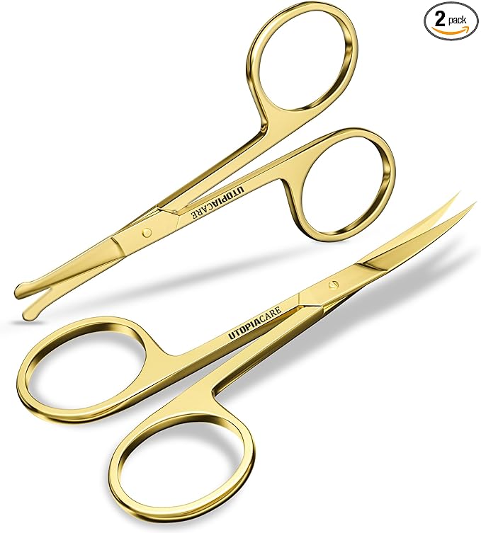 Utopia Care Eyebrow Scissors, Professional Stainless Steel Small Shears by UtopiaCare