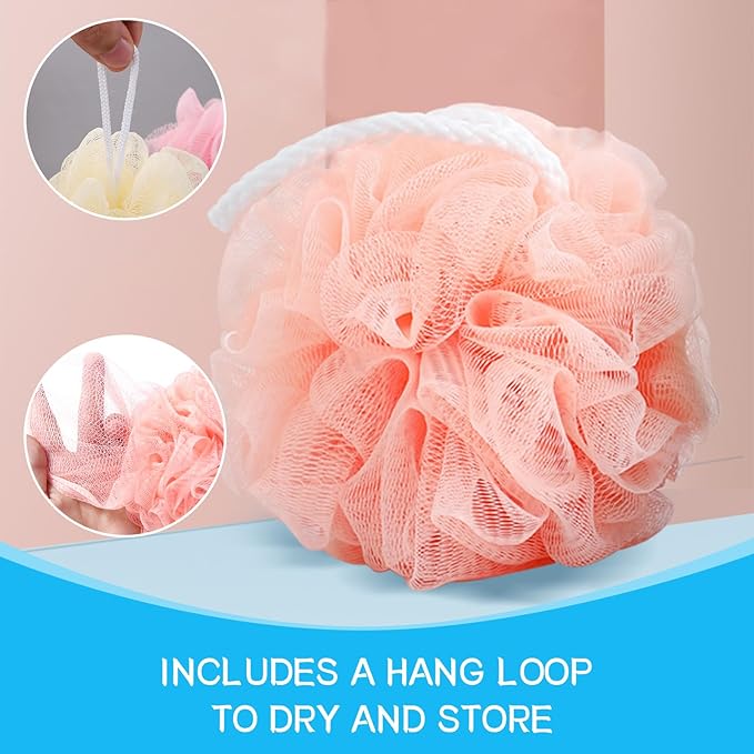 Loofah Sponge Shower Loofahs Bath Sponges Mesh Balls - Image 4