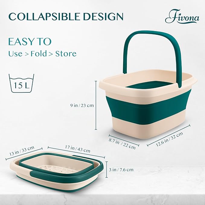 Fivona Collapsible Foot Bath Basin - Image 2