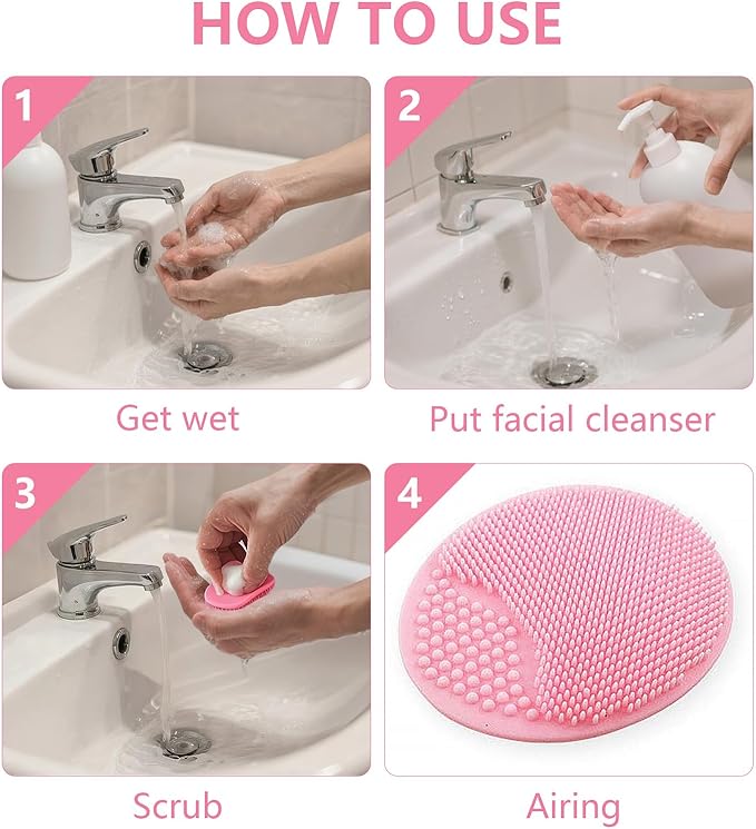 MCIGICM 20PCS Face Scrubber, Silicone Facial Cleansing Brush Face Exfoliator - Image 7
