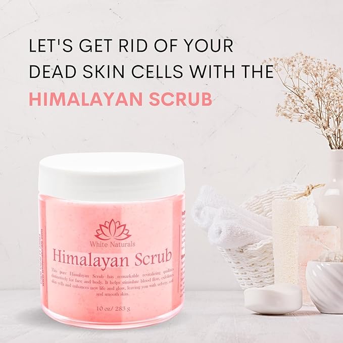 Pink Himalayan Salt Body Scrub, Deep Cleansing & Moisturizing scrubber - Image 8