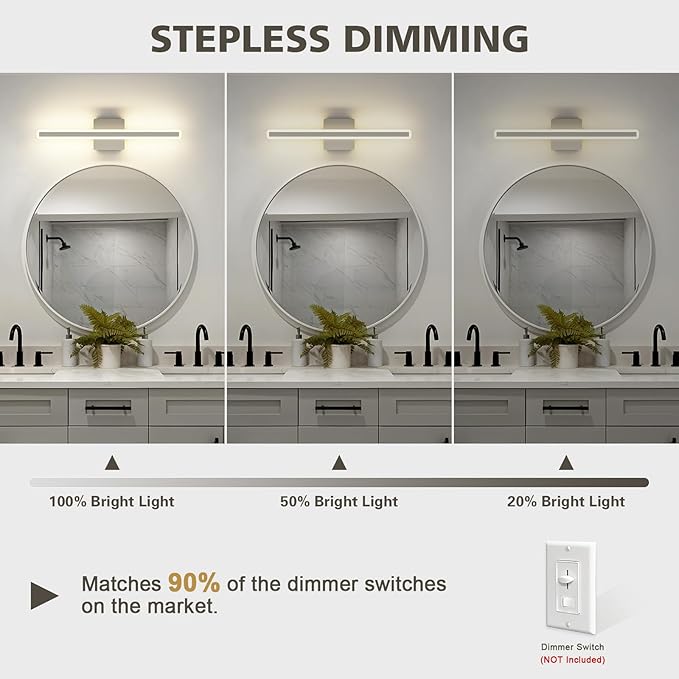 JUSHENG Brushed Nickel Vanity Lights - Image 3