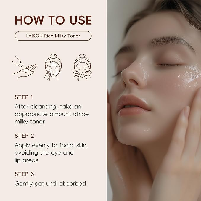 Milky Rice Toner for Face, Rice Toner Korean Facial Deep Hydrating Toners - Image 8