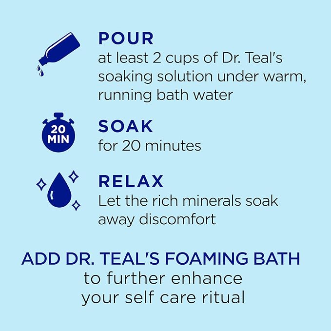 Dr Teal's Epsom Salt Magnesium Soak, Restorative Minerals - Image 4