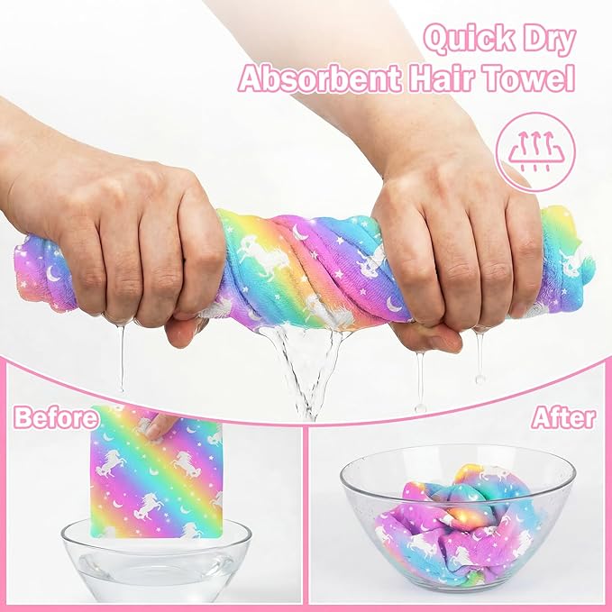 Microfiber Hair Towel Wrap for Kids Hair Drying Towel Wrap - Image 2