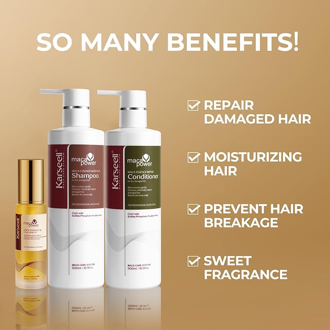 Karseell Collagen Hair Treatment Hair Care Set, Hair Oil Shampoo and Conditioner - Image 5