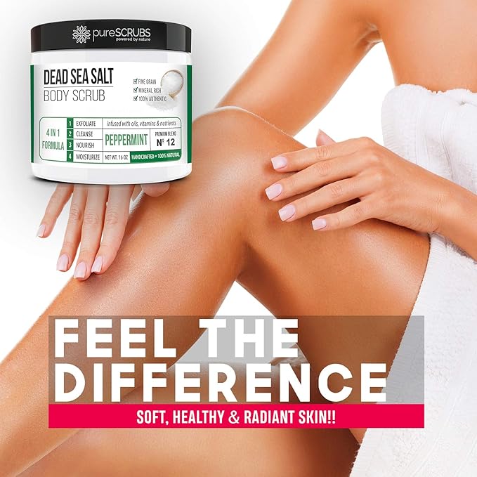 pureSCRUBS Premium Body Scrub for Strawberry Legs, Keratosis Pilaris & Ingrown - Image 2