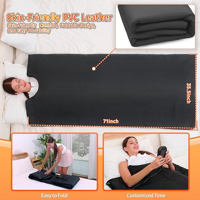 Infrared Sauna Blanket for Home: Large Portable Design for Full Body Detox & - Image 5