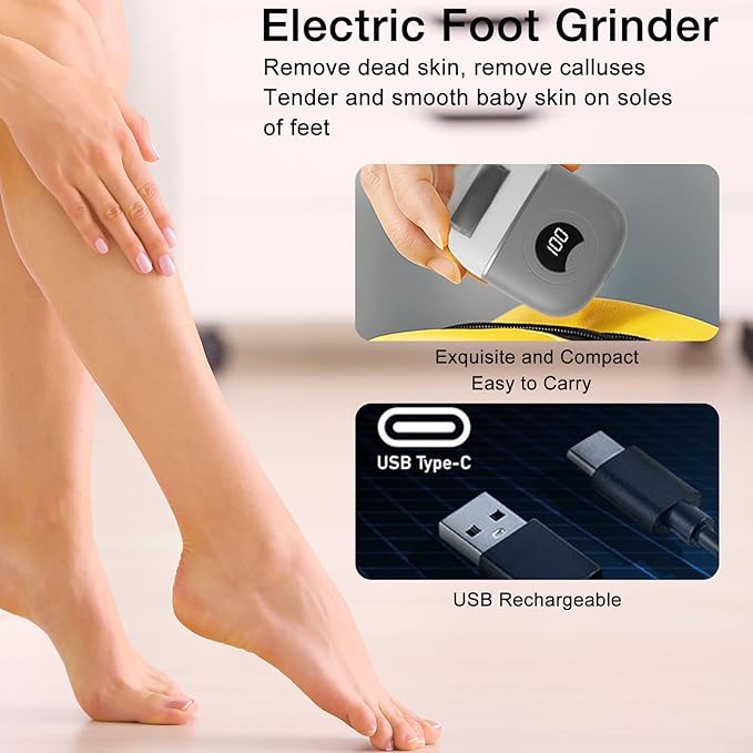Callus Remover Foot File, Electric Foot File Grinding Machine Foot Repair and - Image 3