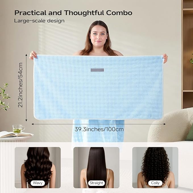REDKISS Blue Plus Size Towel Wrap - Image 3