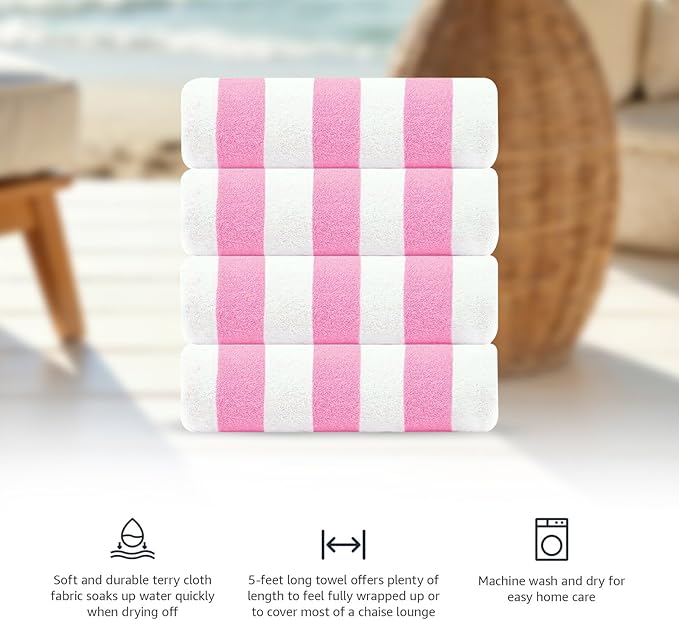 CASA COPENHAGEN Cabana Beach Towel Designed in Denmark Rough and Tough - Image 4