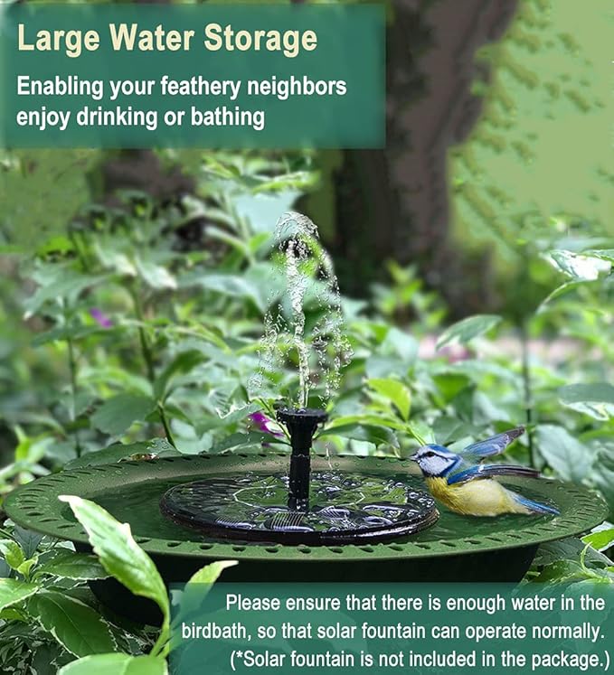 Garbuildman 28-inch Lightweight Birdbaths Antique Decoration Detachable - Image 6