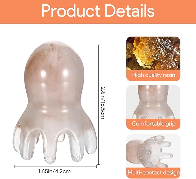 2 Pcs Octopus Head Massage Comb, Scalp Massage Tool - Image 2