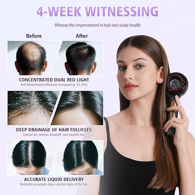 Electric Scalp Massager, 3-in-1 Hair Oil Applicator & Cordless Electric Head - Image 3